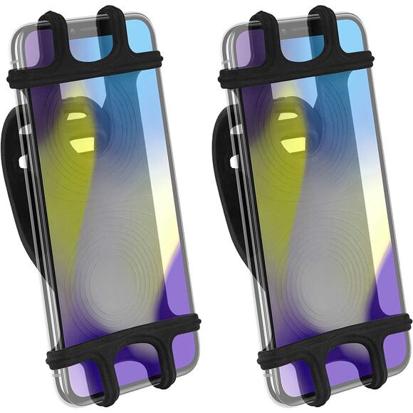 2pk Universal Motorcycle MTB Bike Bicycle Handlebar Mount Holder Cell Phone GPS - Picture 1 of 12